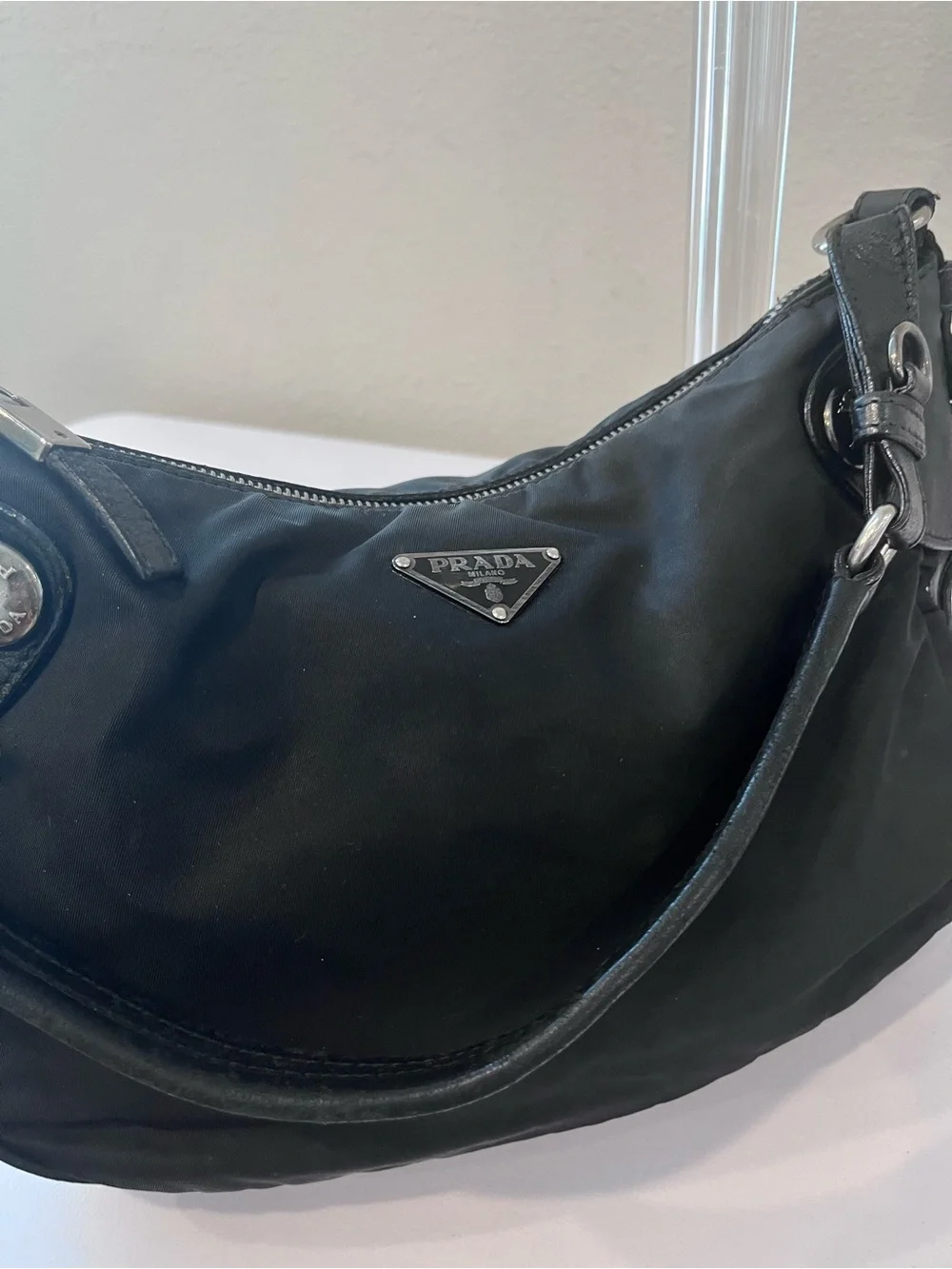 PRADA VINTAGE TESSUTO NYLON HOBO.